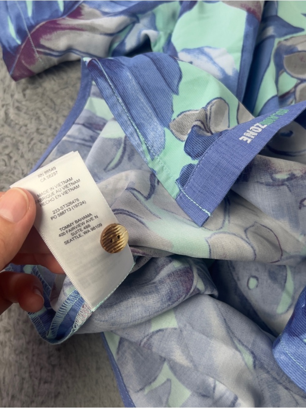 Tommy Bahama The Coconut Point Shirt Mens Medium Blue Multi Hawaiian Islandzone - Picture 10 of 10